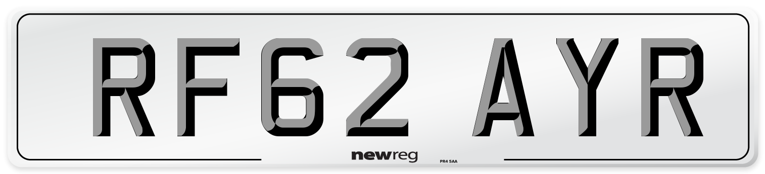 RF62 AYR Number Plate from New Reg
